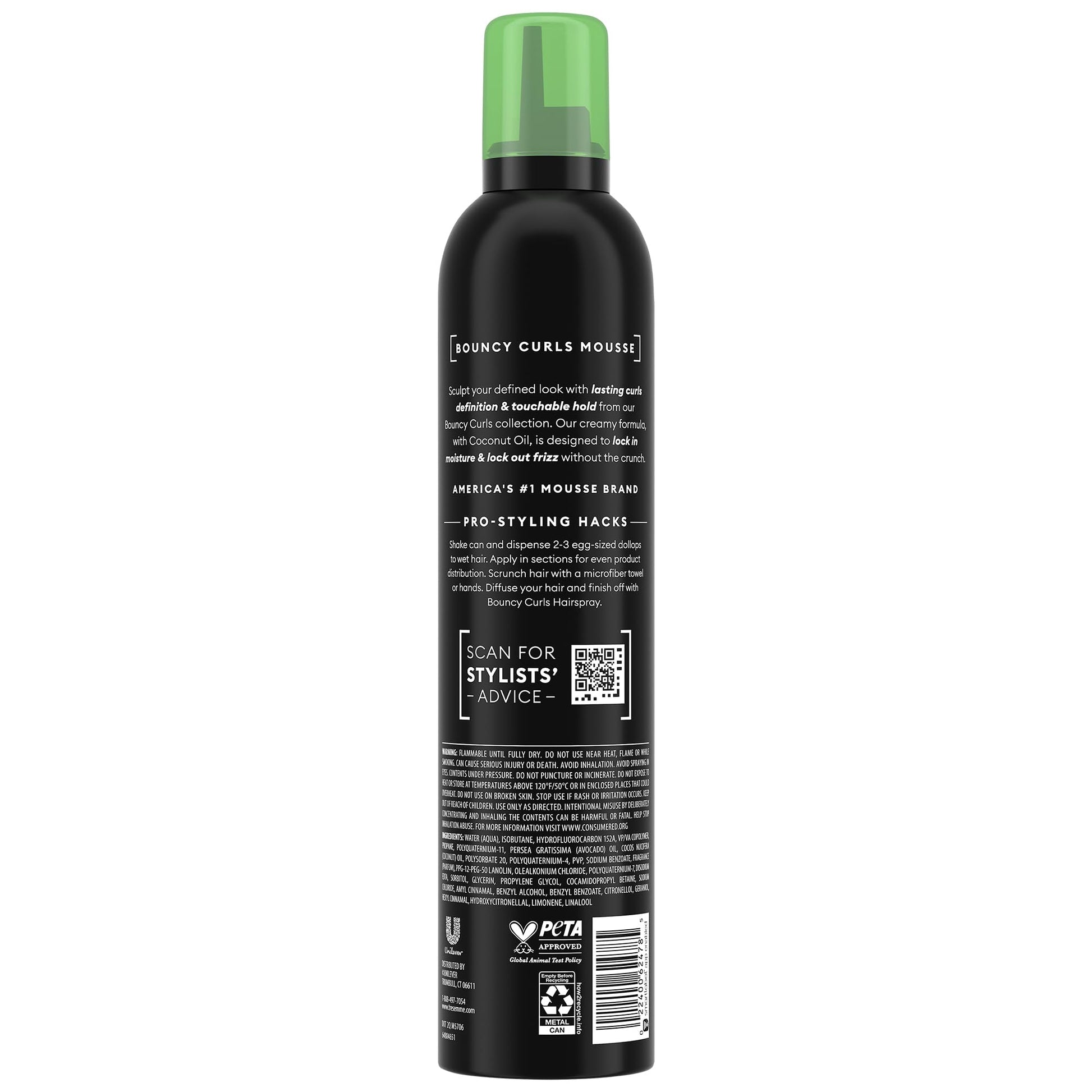 TRESemmÃ© curl defining mousse twin pack with avocado and coconut oil for frizz control