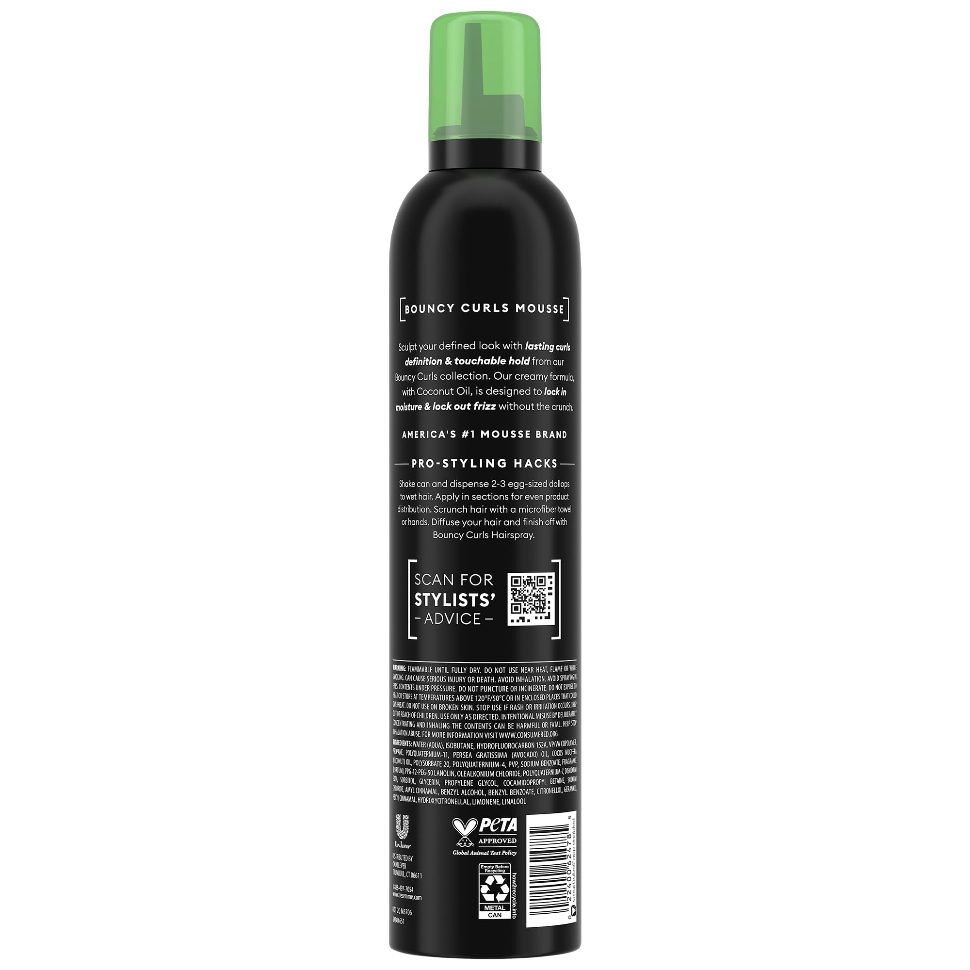 TRESemmÃ© curl defining mousse twin pack with avocado and coconut oil for frizz control