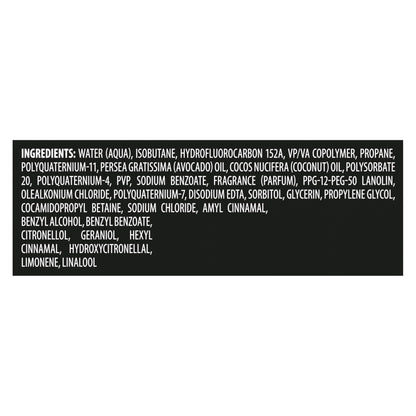 Product packaging for TRESemmÃ© Flawless Curls foam displaying text details