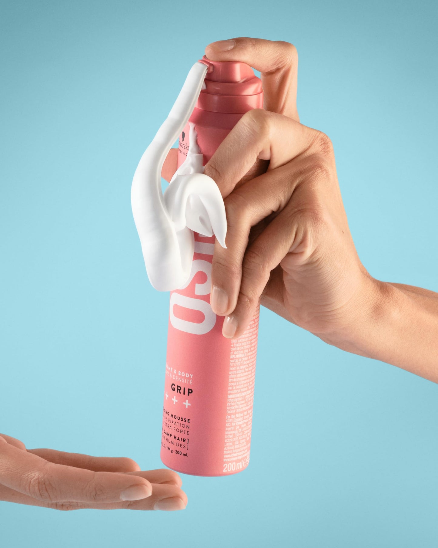 Full collection display highlighting the Schwarzkopf Professional OSiS+ Grip packaging details.