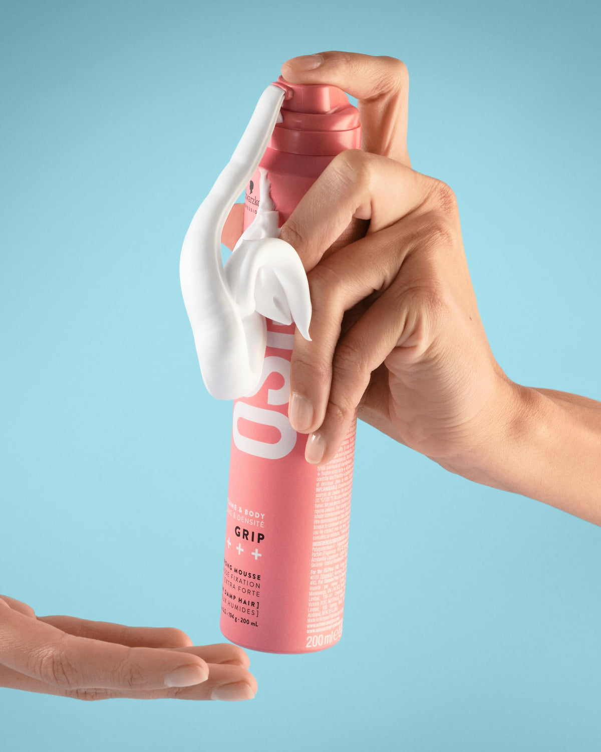 Full collection display highlighting the Schwarzkopf Professional OSiS+ Grip packaging details.