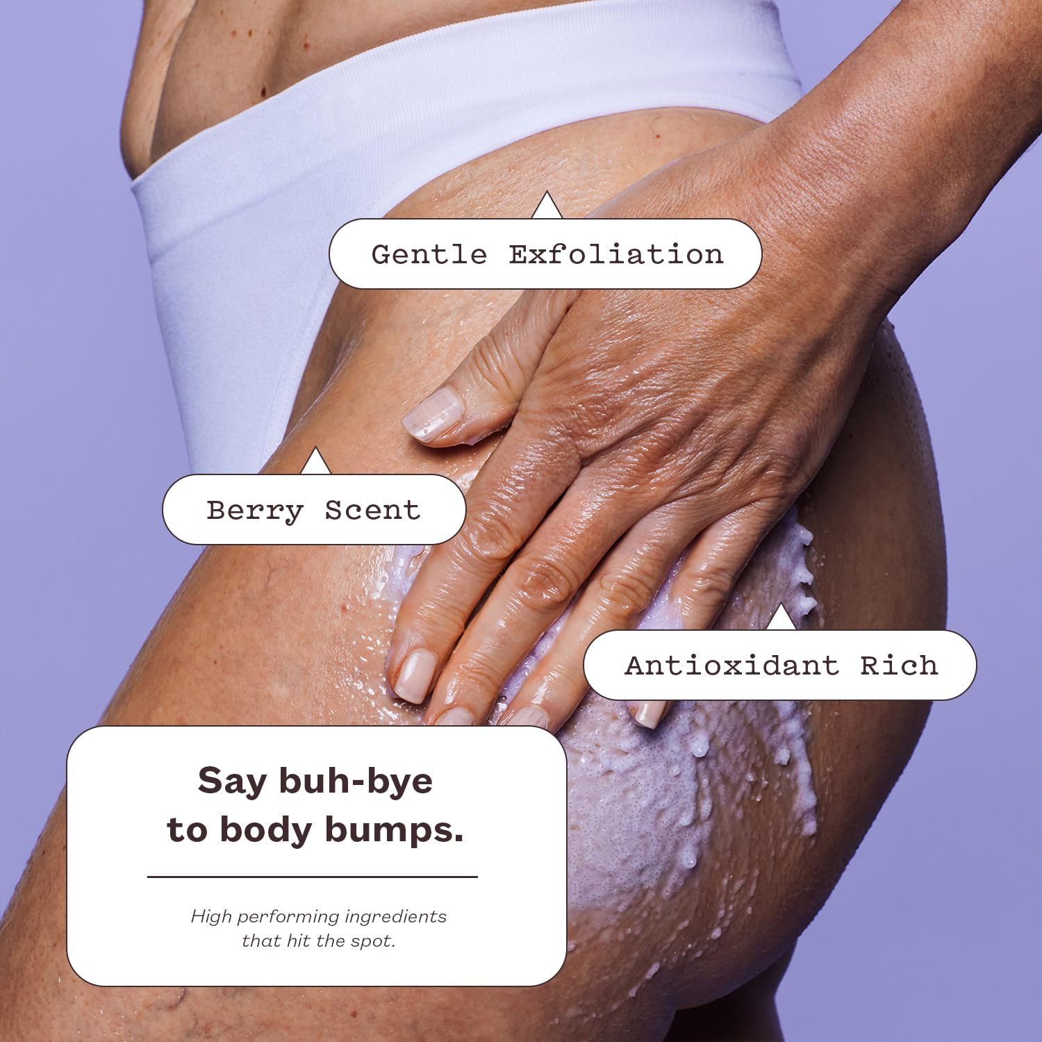 Back label of Frank Body Niacinamide scrub showing product ingredients and usage directions.