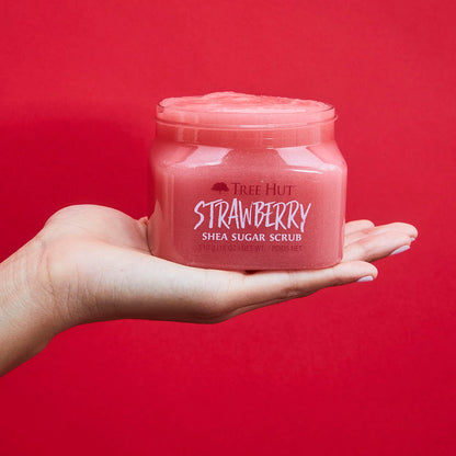 Tree Hut exfoliating and hydrating body scrub 510 grams product presentation