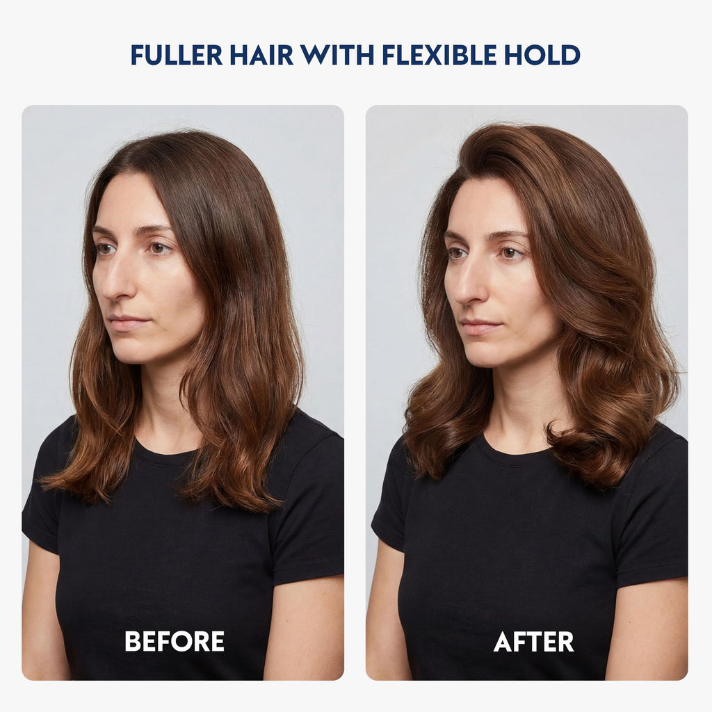 Fragrance free hypoallergenic volumizing hair foam bottle for sensitive scalp care