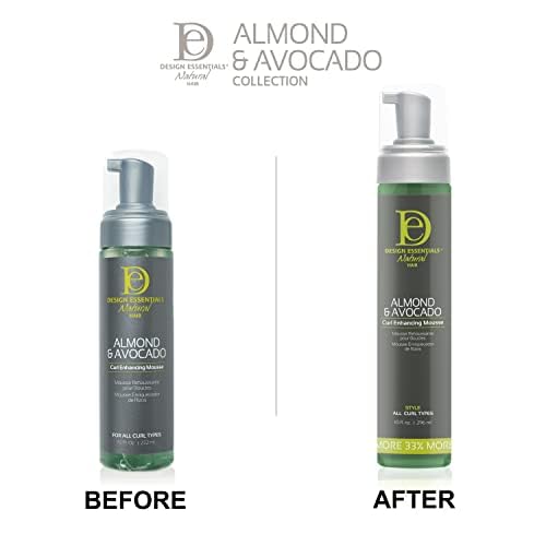 Back label of Design Essentials curl styling mousse