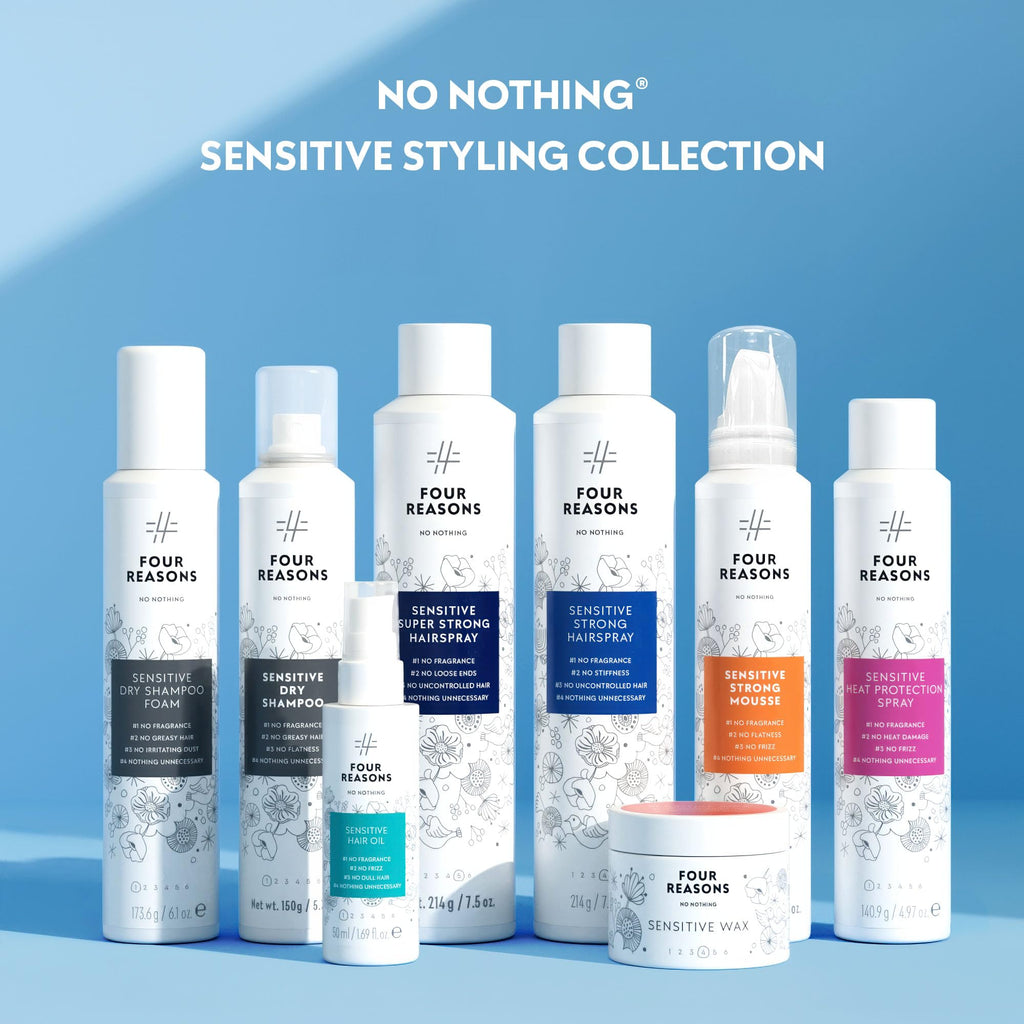 No Nothing sensitive hair mousse showing the dispensing nozzle application side