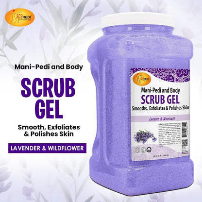 SPA REDI lavender pedicure gel exfoliator one gallon bulk bucket for salons