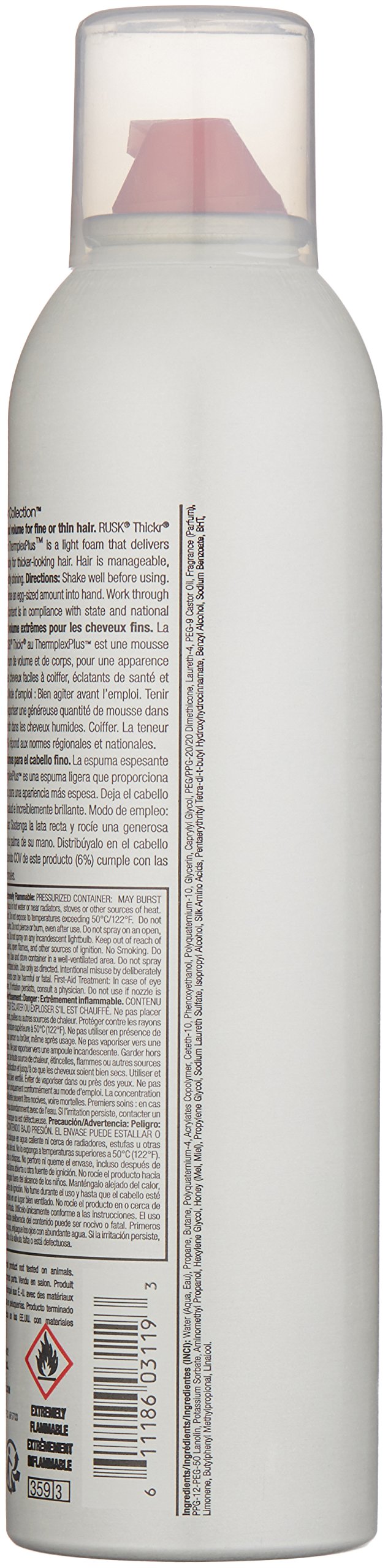 USA imported Rusk Thickr lightweight hair styling mousse for maximum body and volume
