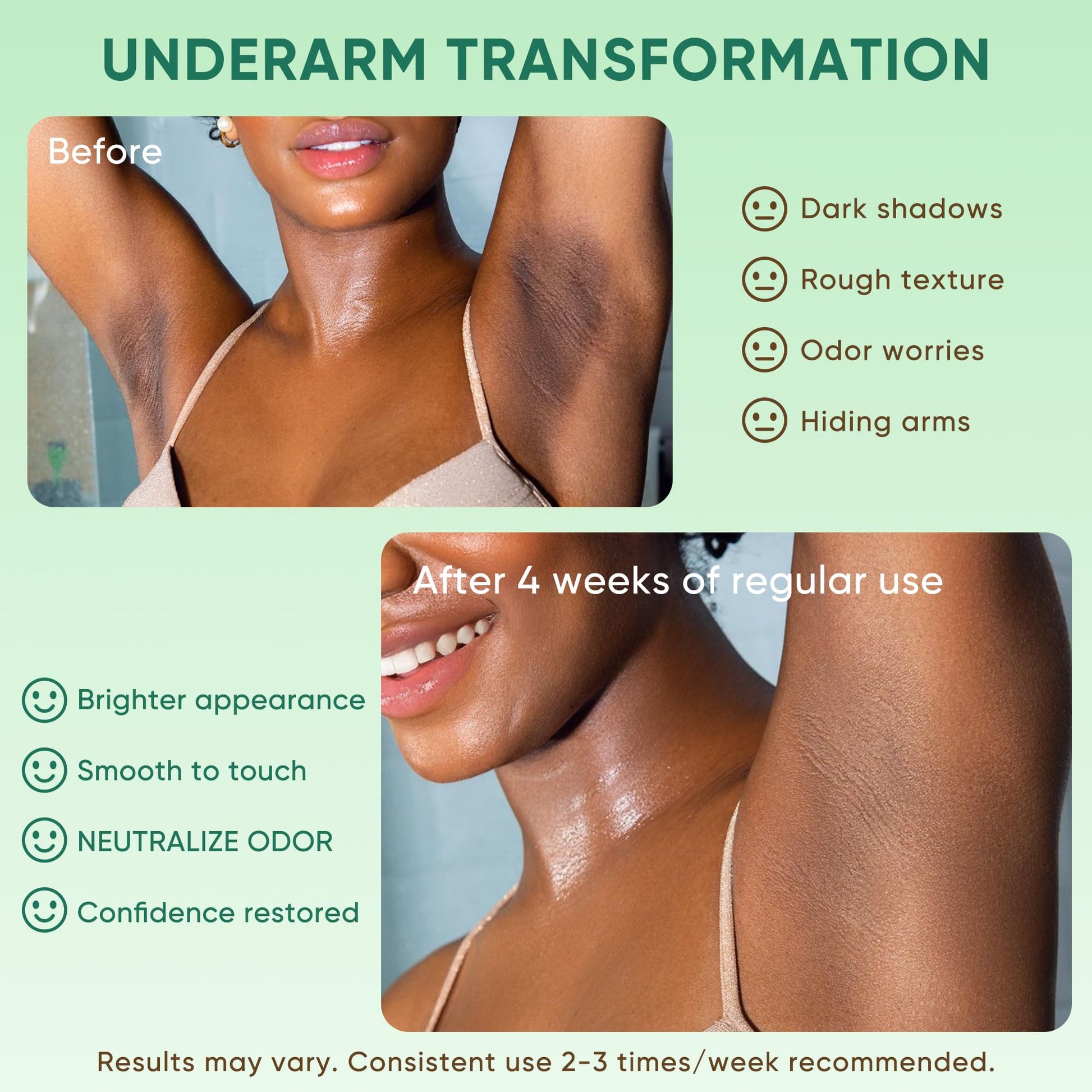 Grocerism armpit scrub for removing deodorant buildup and dark spots
