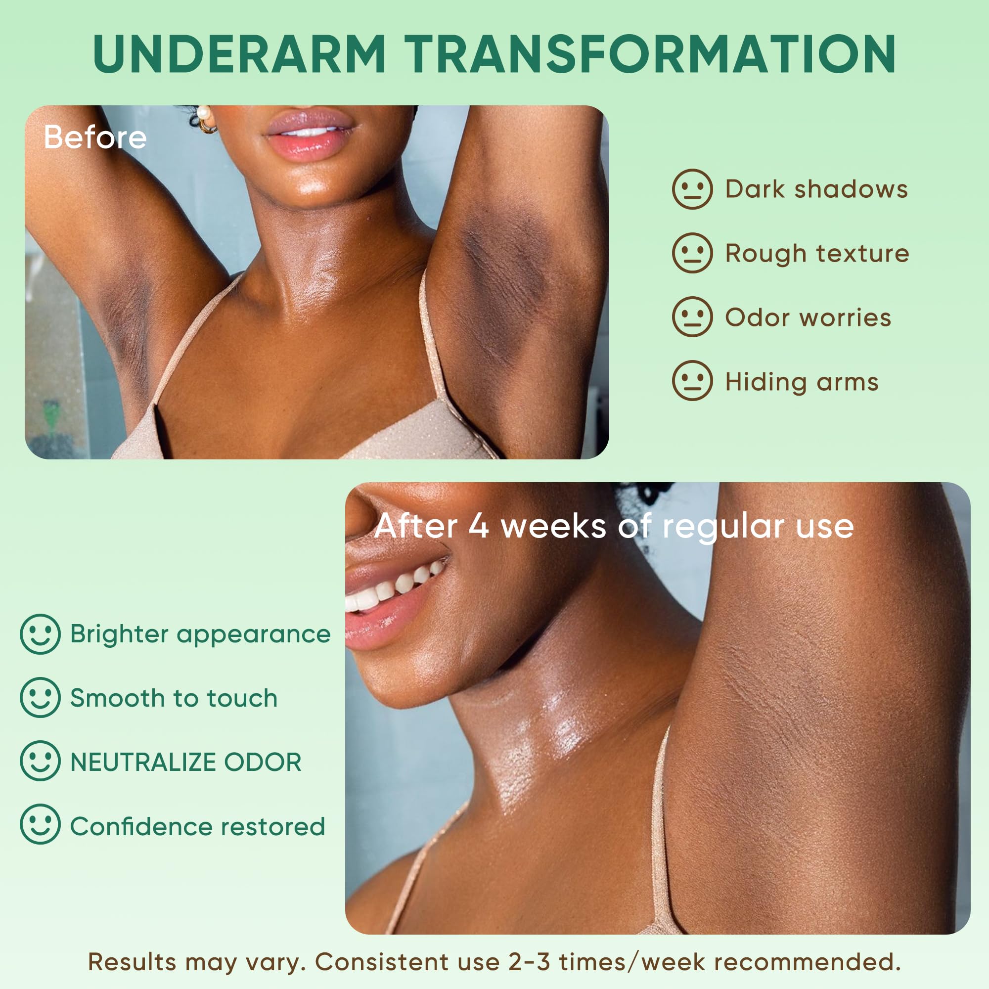 Grocerism armpit scrub for removing deodorant buildup and dark spots