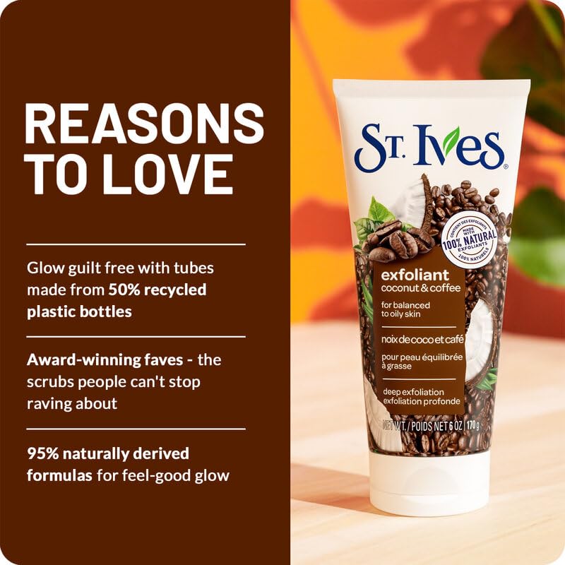 St. Ives six ounce facial scrub side profile