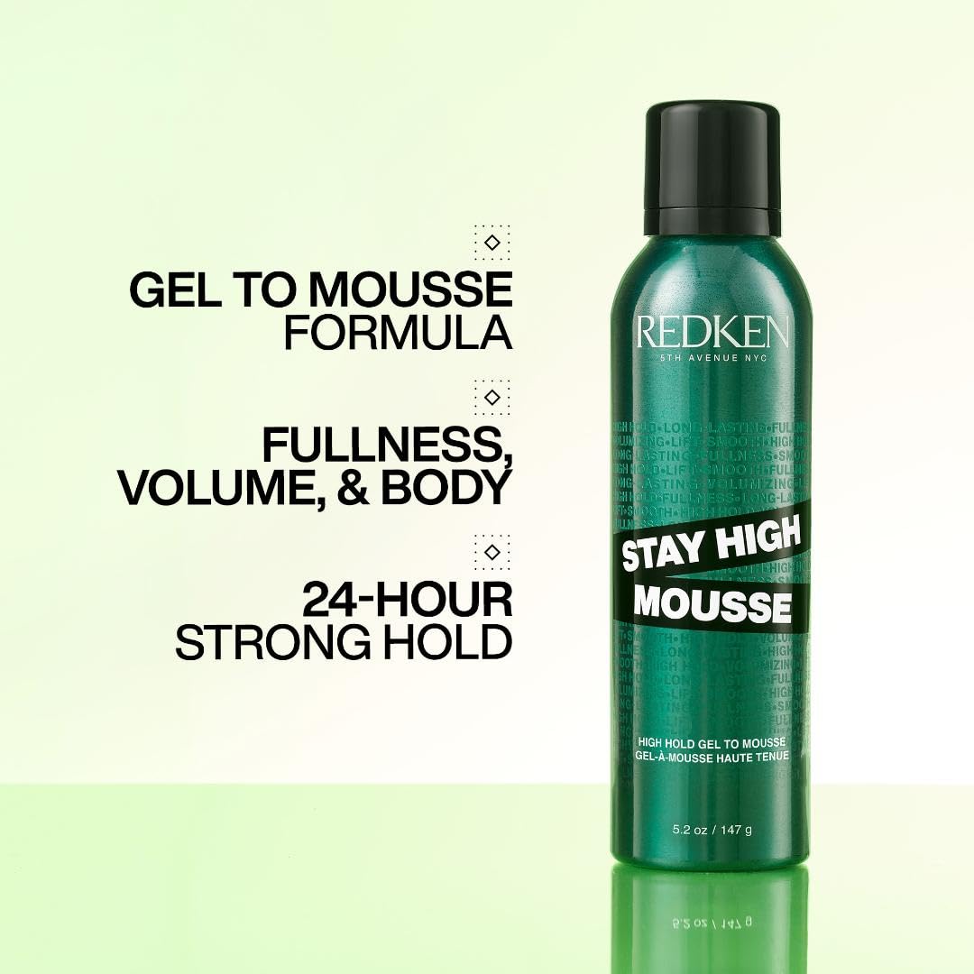Close up of Redken Stay High Mousse gel texture