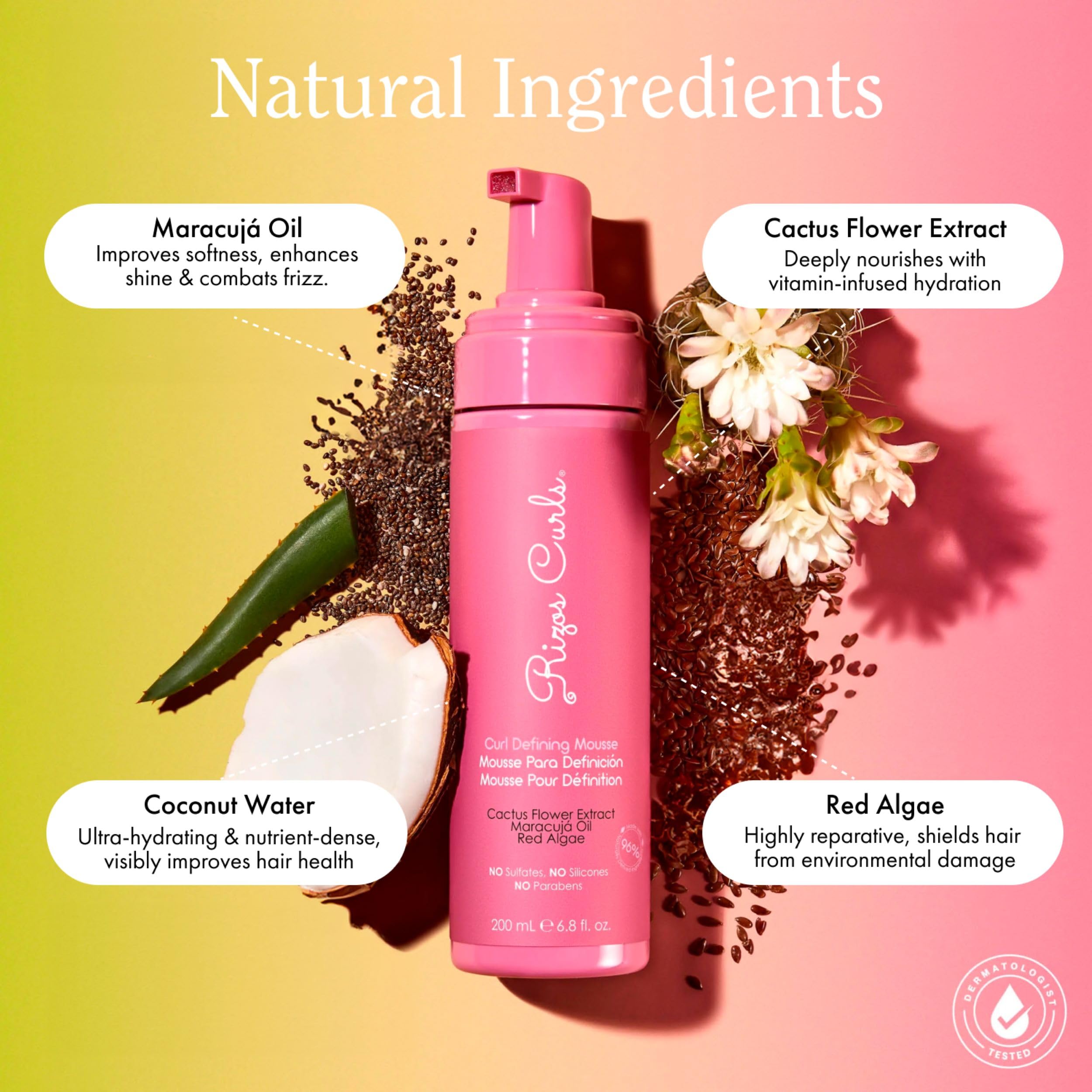 Rizos Curls Curl Defining Mousse natural hair product for voluminous curls