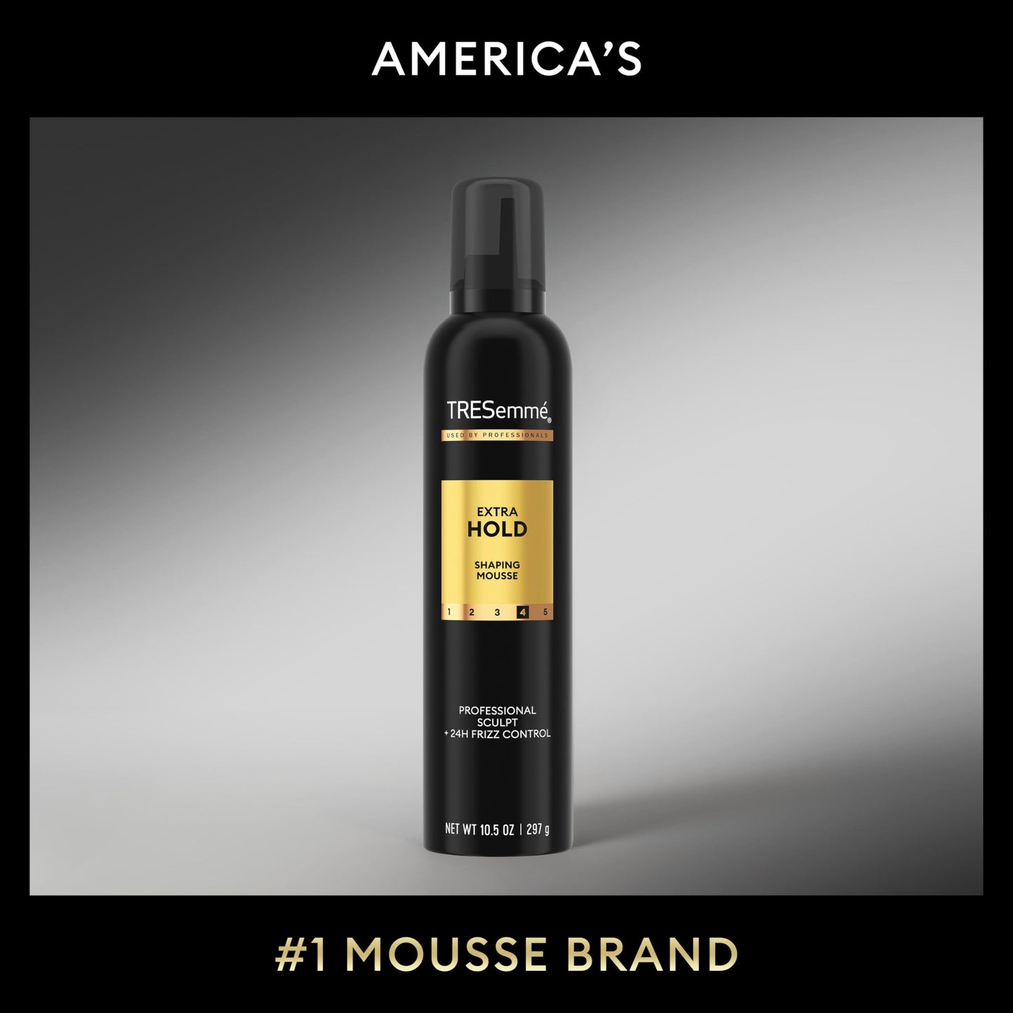 Authentic imported TRESemmÃ© alcohol free hair foam demonstrating moisture resistance properties
