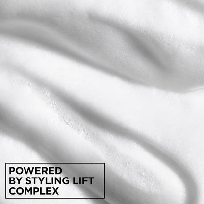 Garnier Fructis hair styling mousse showing the twenty four hour hold icon