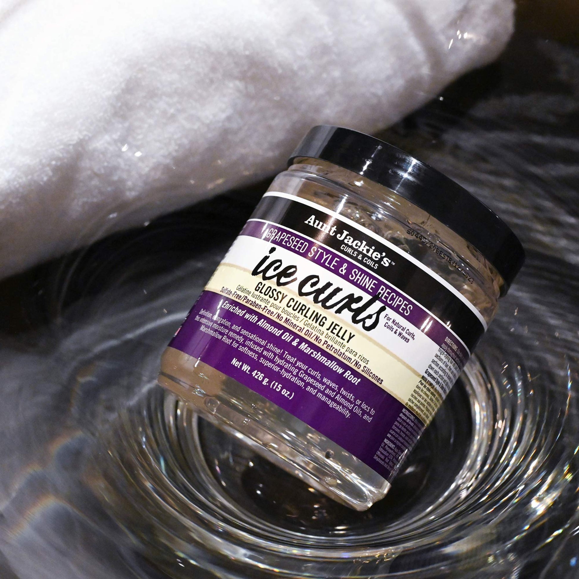 Aunt Jackie's Glossy Curling Jelly for defining 3a to 4c hair types