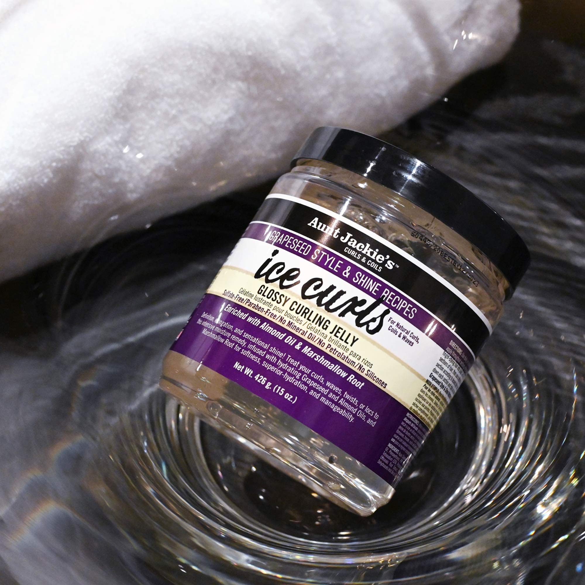 Aunt Jackie's Glossy Curling Jelly for defining 3a to 4c hair types
