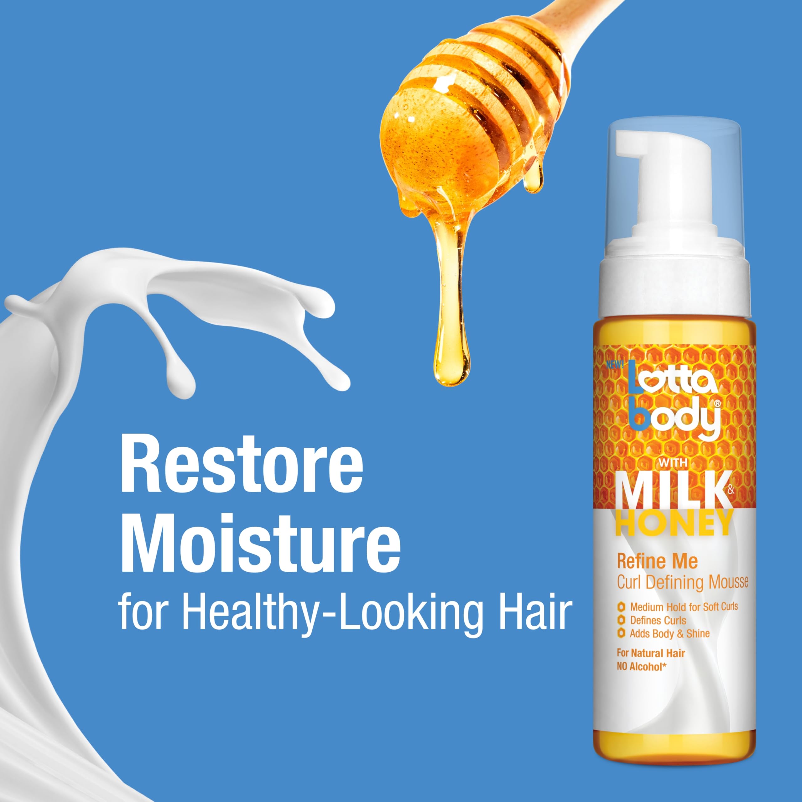 Back label of Lottabody Refine Me Mousse showing ingredients and directions.