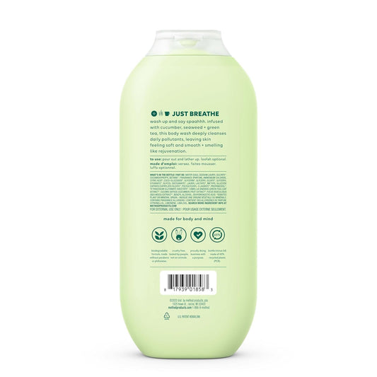 Method Daily Zen Body Wash cucumber and green tea scent label