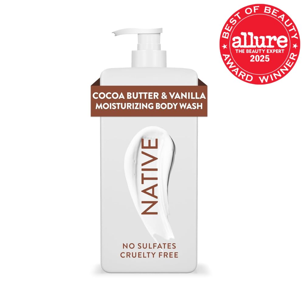 Native moisturizing body wash pump bottle naturally derived ingredients