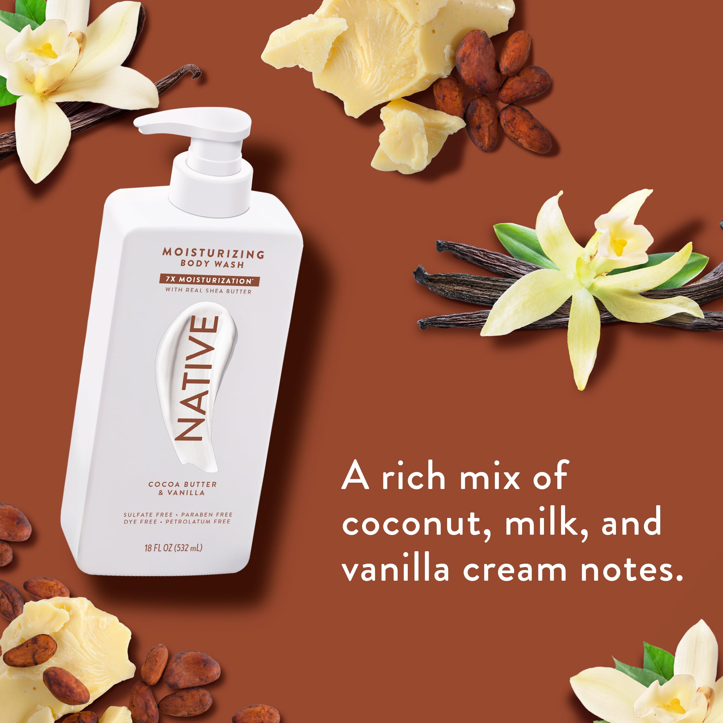 Native body wash creamy lather texture demonstration