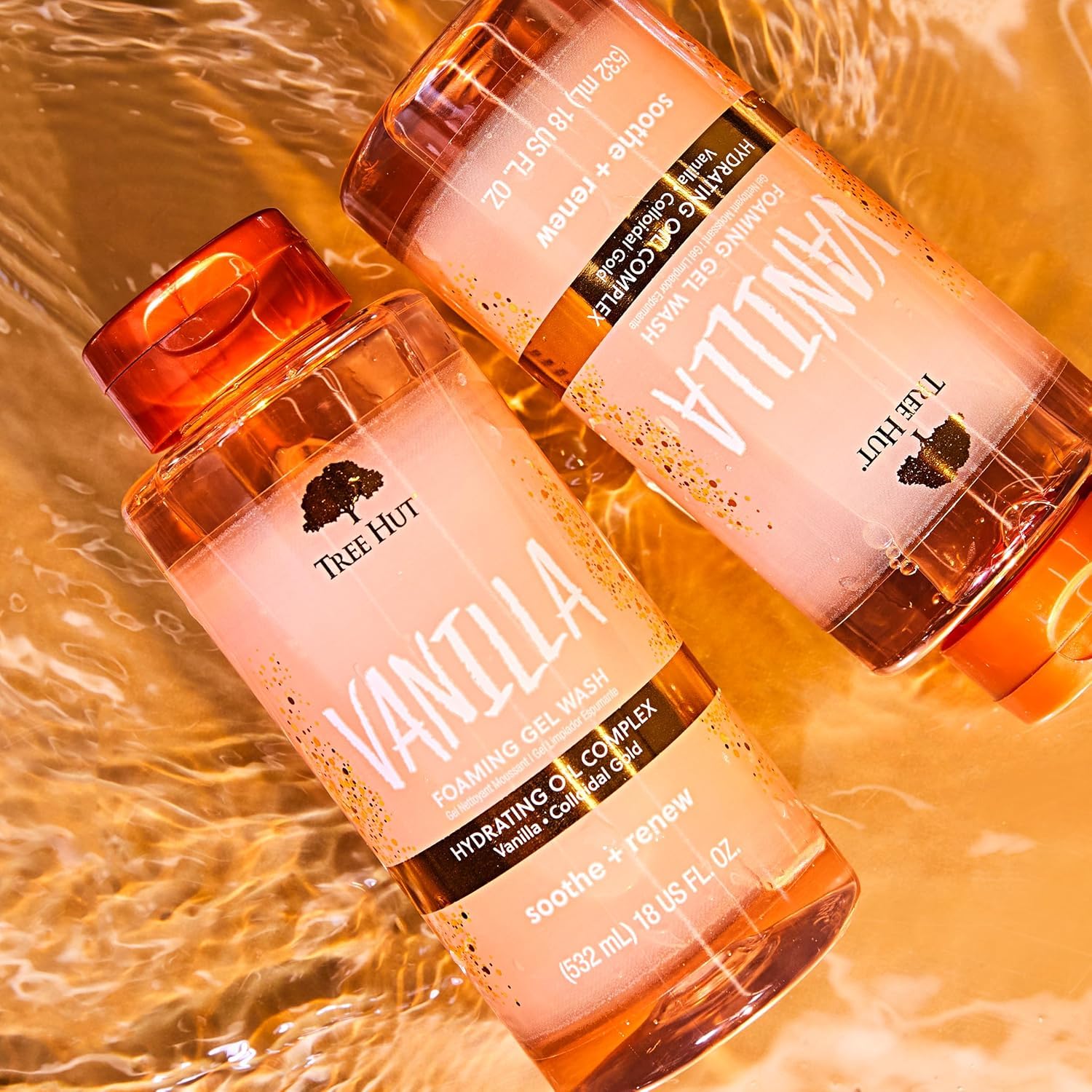 Tree Hut Vanilla body wash lifestyle shower setting