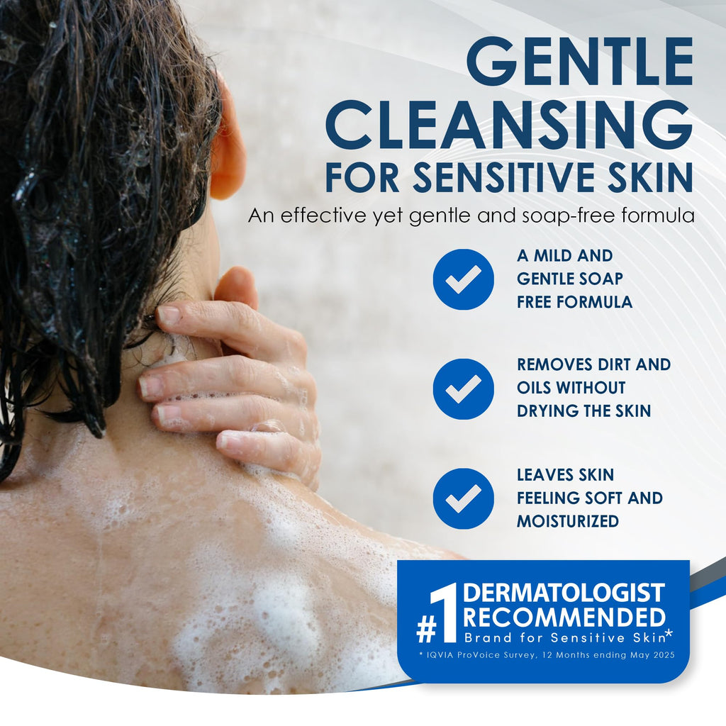 Vanicream sensitive skin body wash back label details