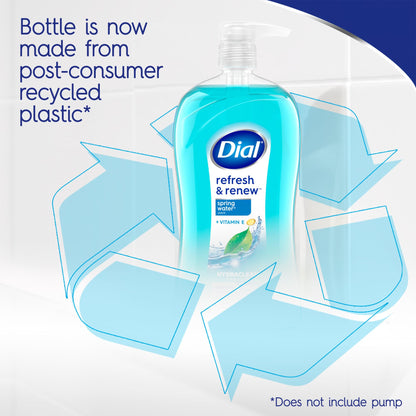 Back of Dial body wash bottle featuring ingredient list and usage instructions