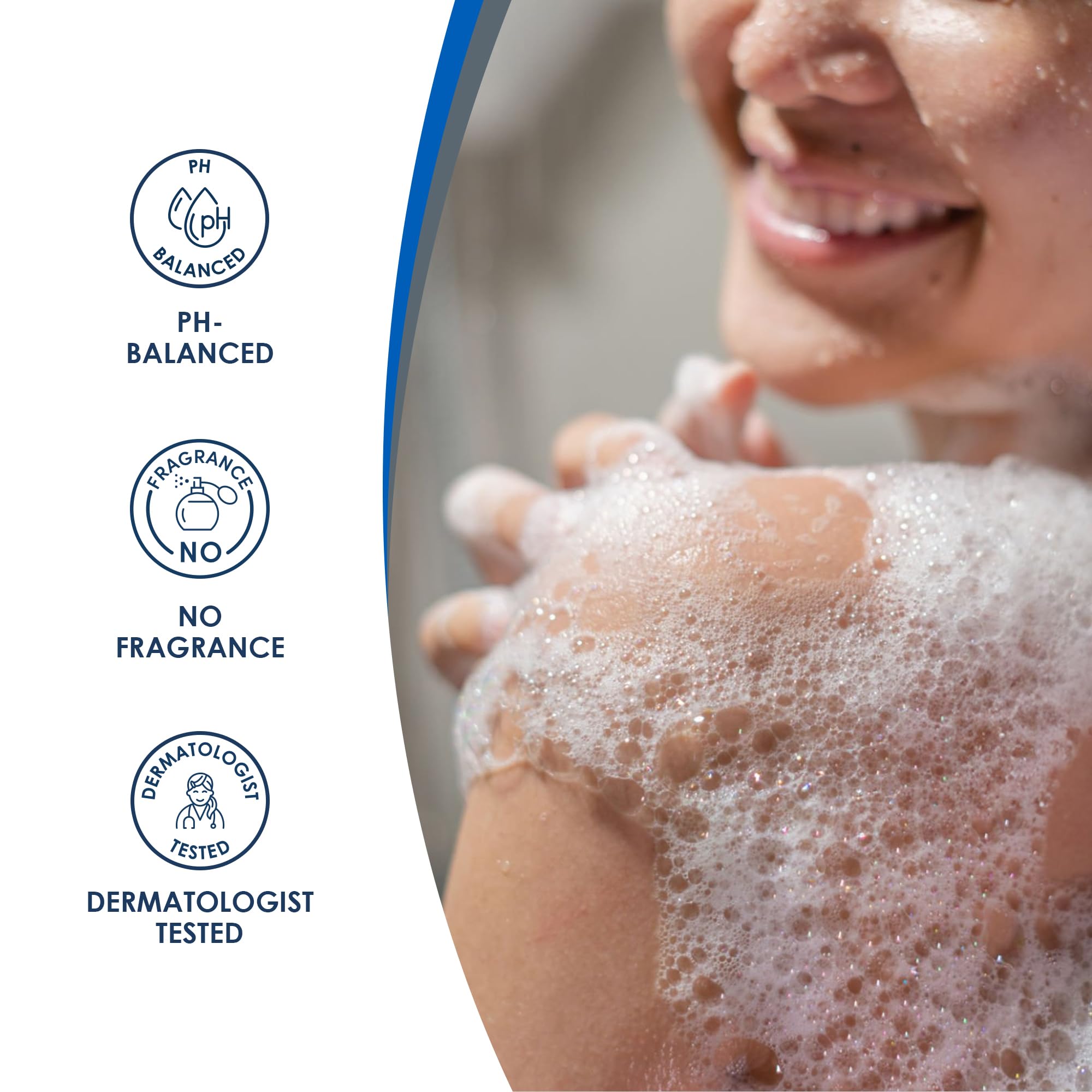 Side profile of Vanicream Gentle Body Wash bottle
