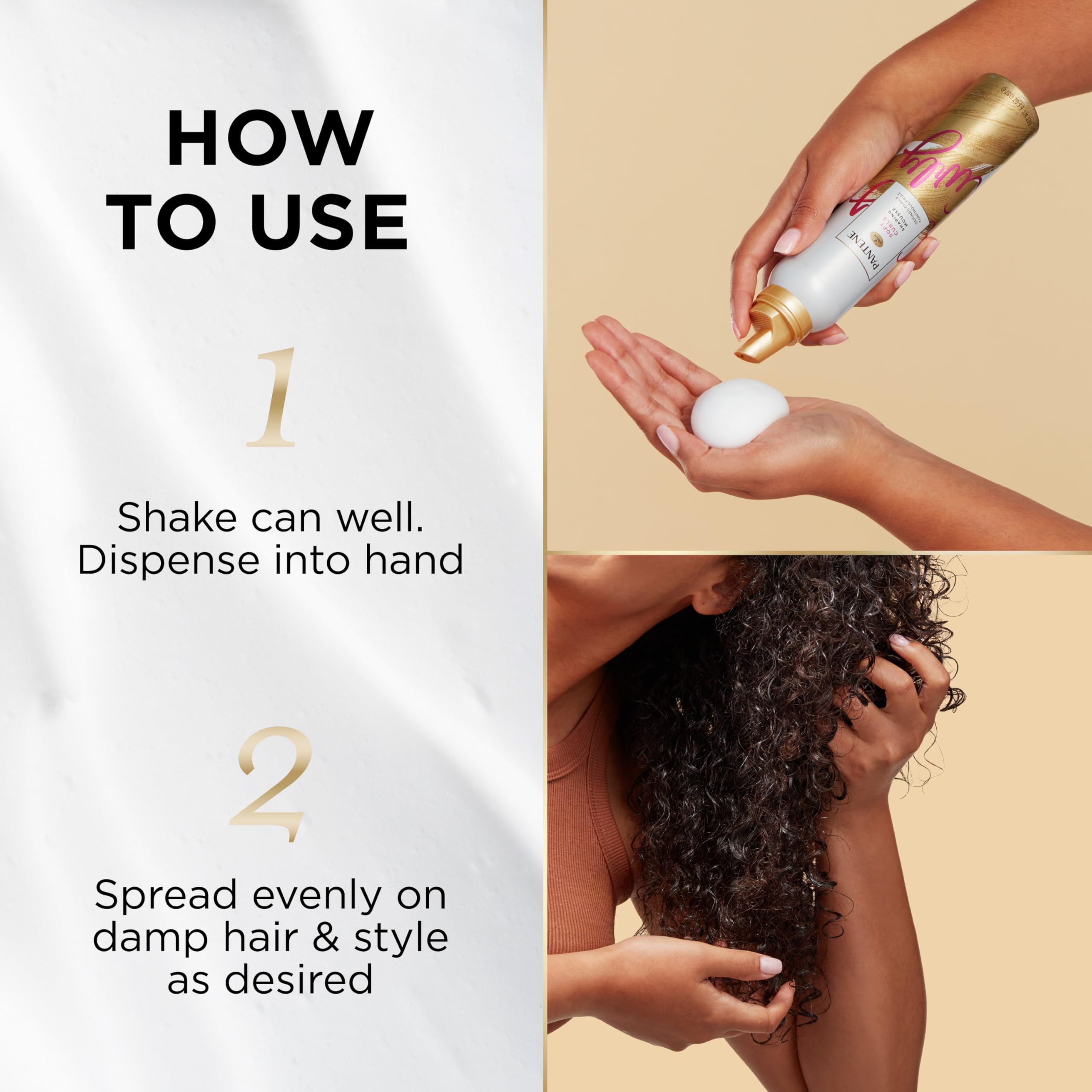 USA sourced Pantene pro v mousse for soft touchable curly hair