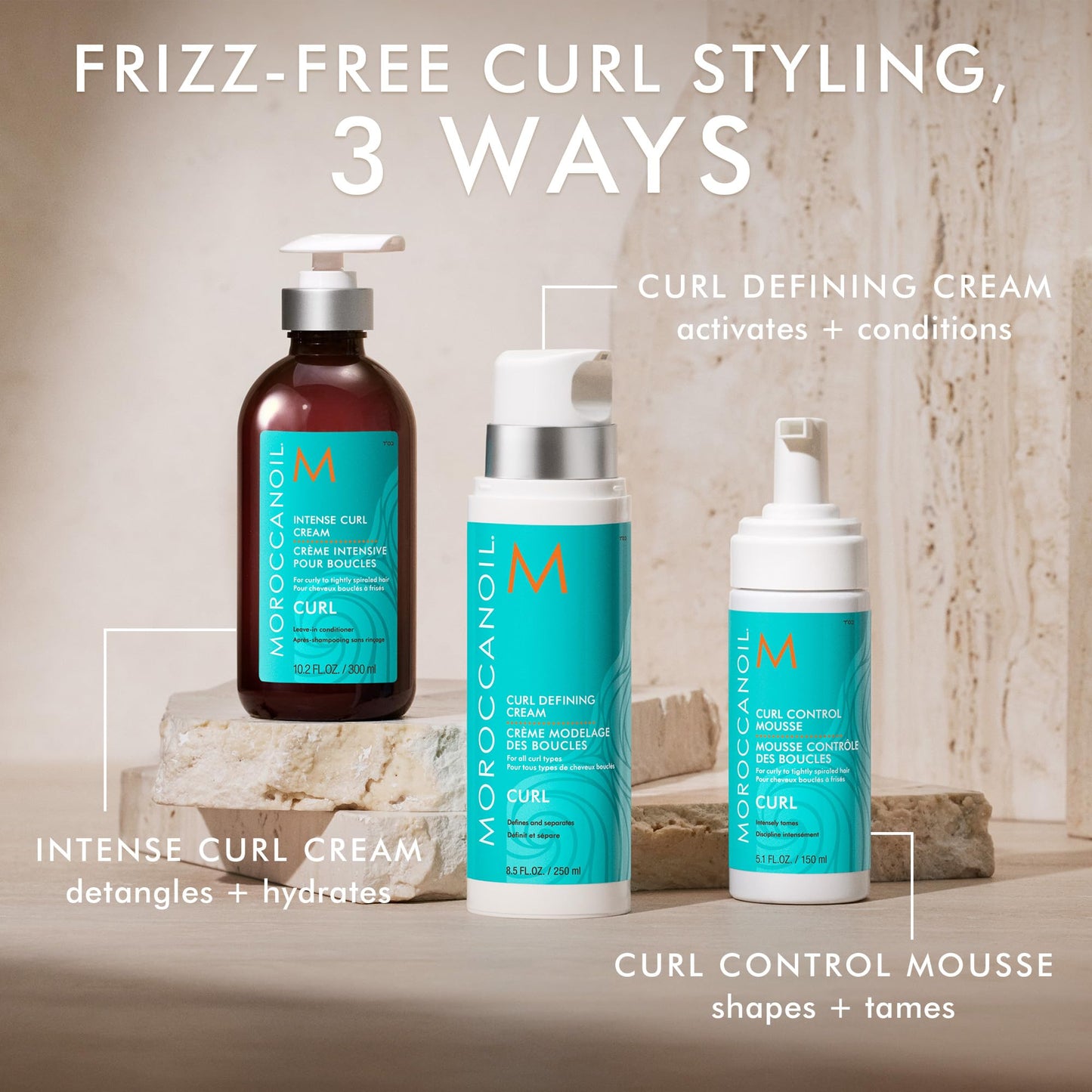 Moroccanoil hair mousse close up showing the brand name and product details
