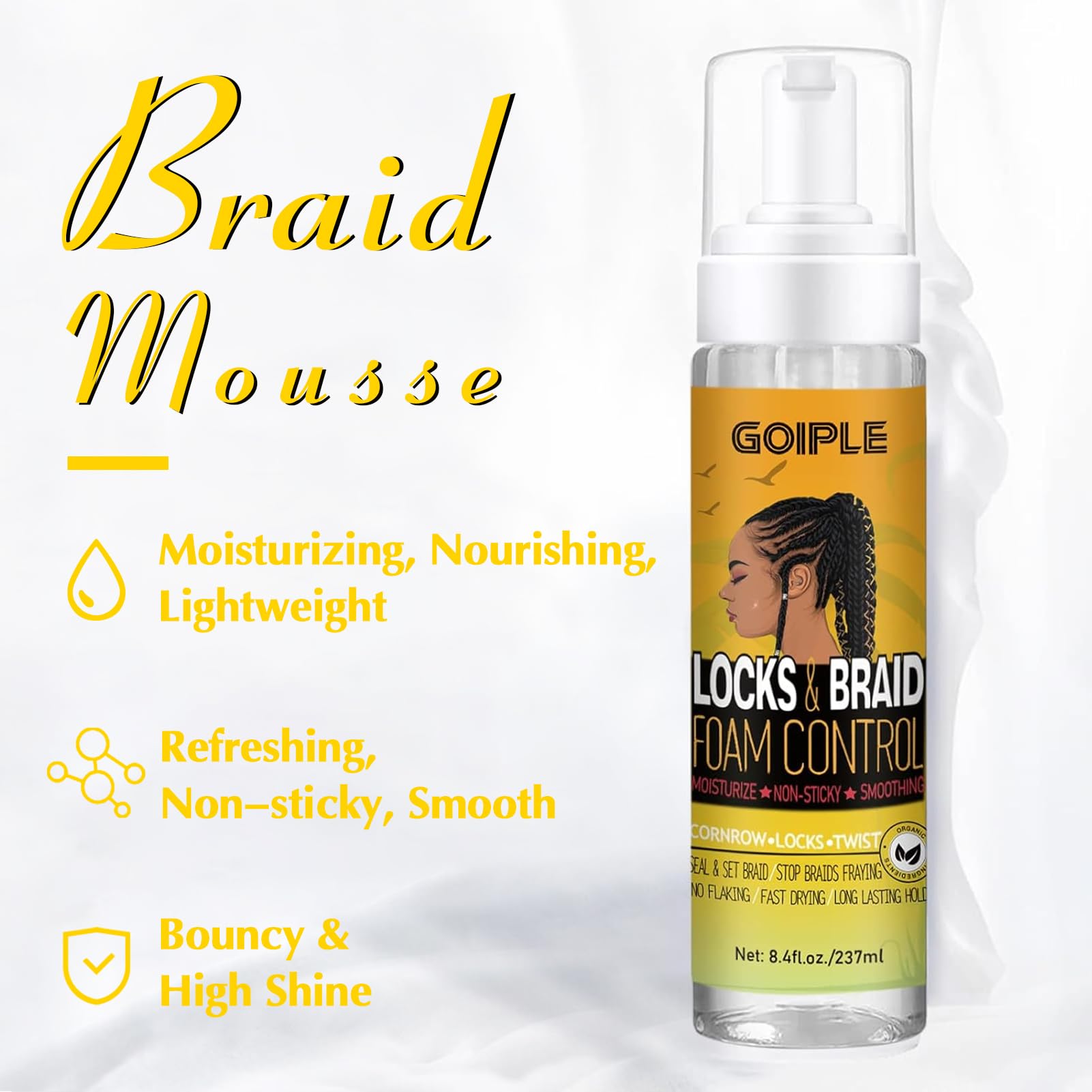 Goiple 8.4 fluid ounces bottle for protective hairstyles