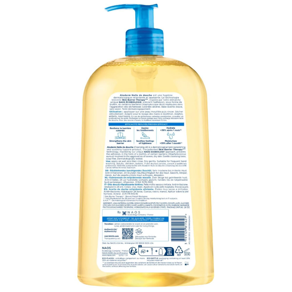 Bioderma Atoderm body wash label details and ingredients