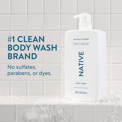 Native sulfate free body wash pump bottle packaging