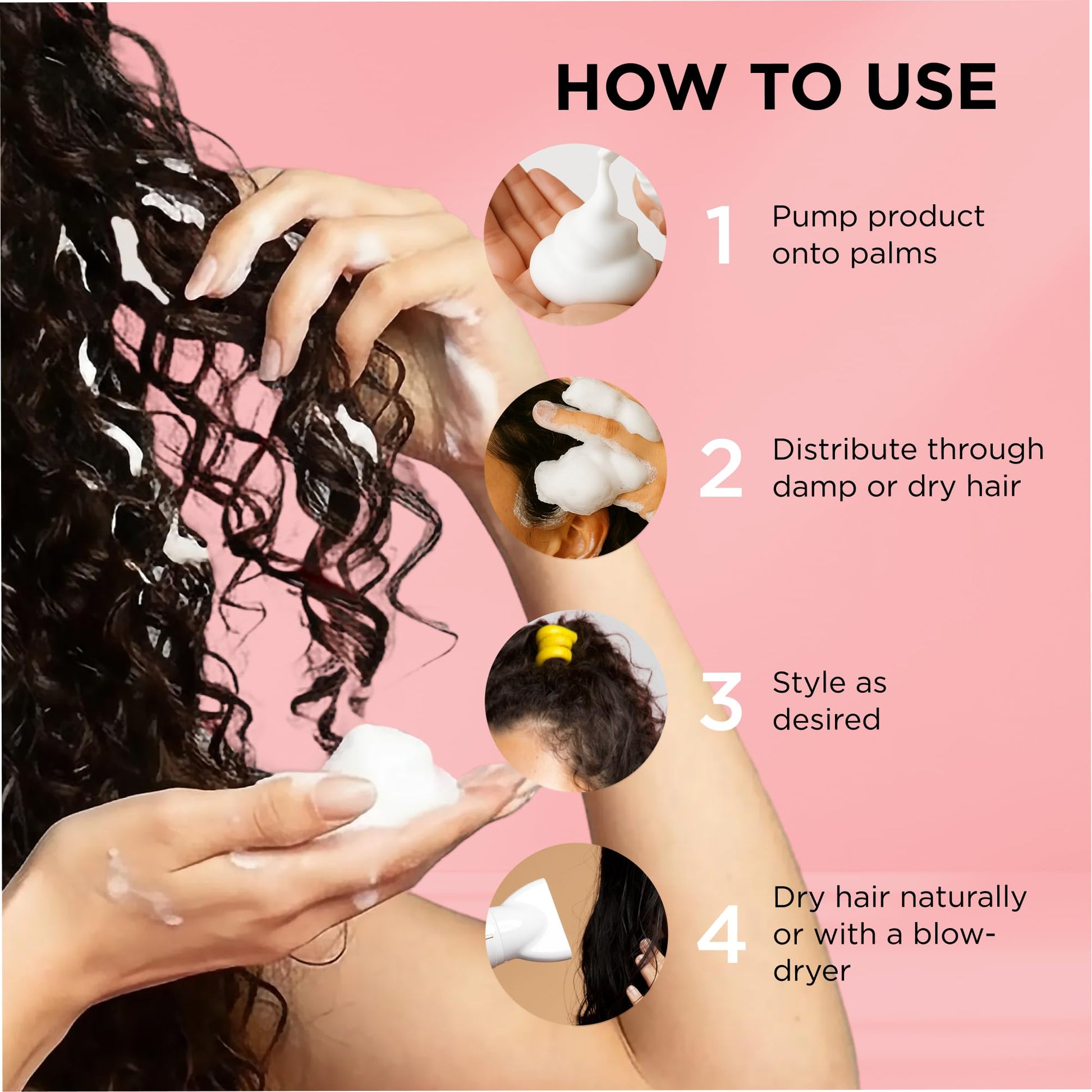 Close up of Style Factor mousse nozzle for curly hair