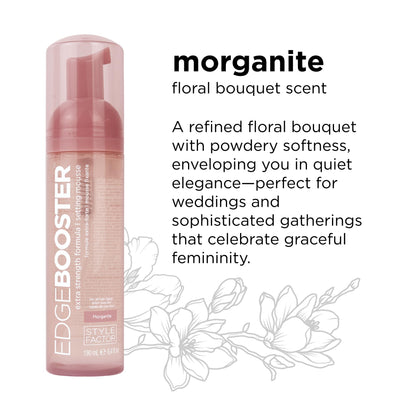Style Factor Edge Booster Morganite mousse held in hand for scale