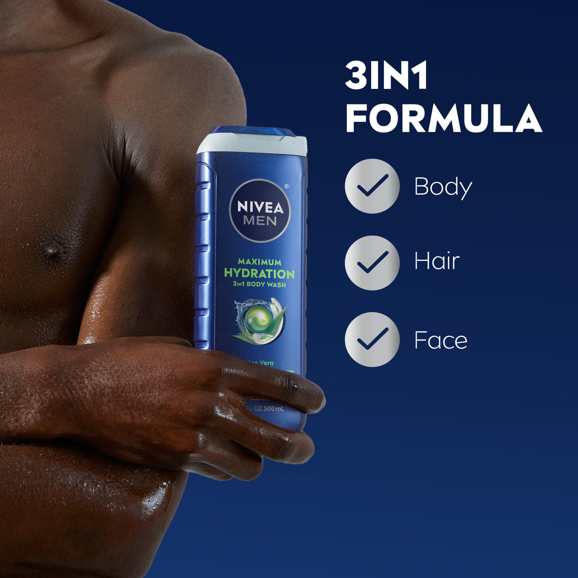 Nivea Men aloe vera enriched body wash texture