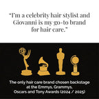 Giovanni 2chic styling foam bottle displayed upright for thin hair care routines.