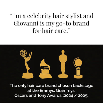 Giovanni 2chic styling foam bottle displayed upright for thin hair care routines.
