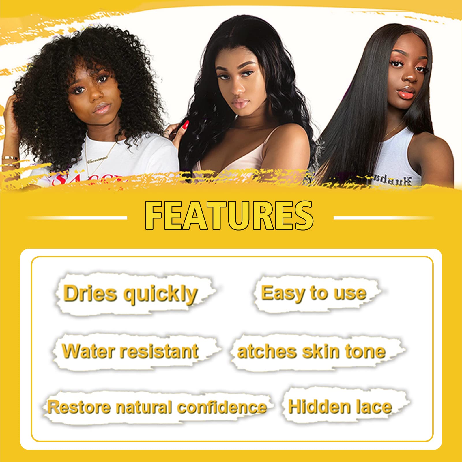 Goiple hair care lace tint mousse product lineup bottle display