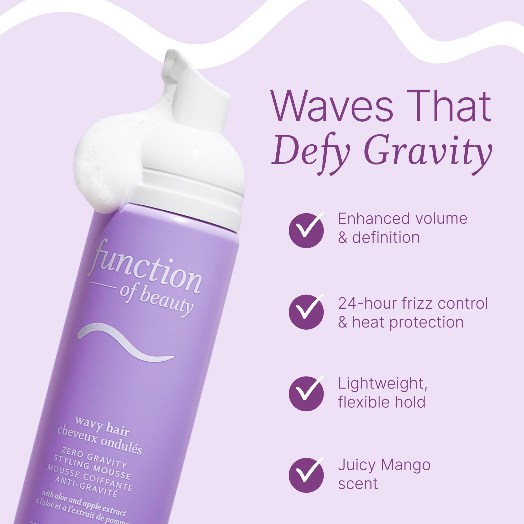 Function of Beauty zero gravity styling mousse texture