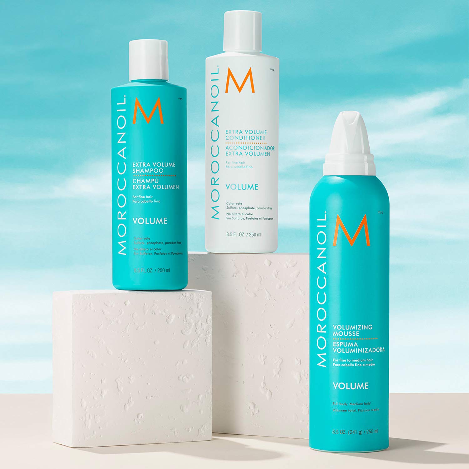 Argan oil infused body building hair mousse label details