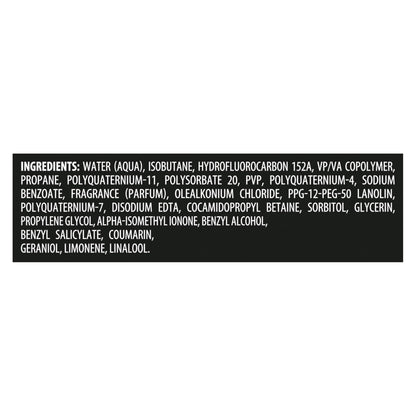 Back view of Tresemme Plumping Mousse ingredient list