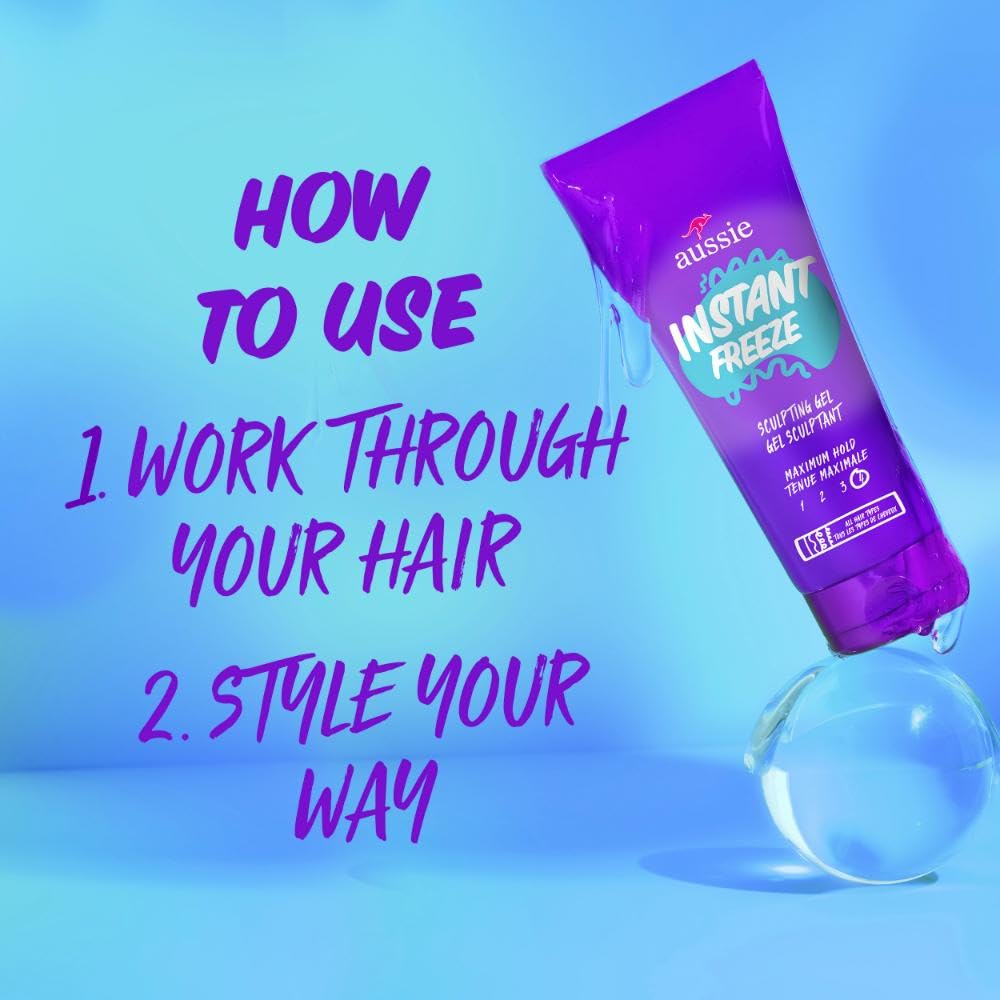 Aussie hair sculpting gel triple pack ideal for long-lasting frizz control.