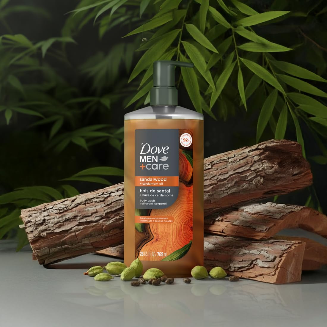 Dove Men Plus Care Sandalwood and Cardamom body wash texture