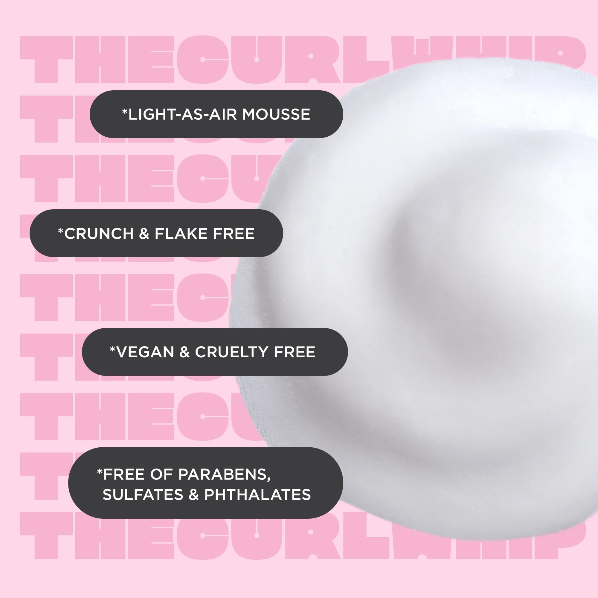 Cake Beauty sulfate free hair styling mousse for curly and wavy hair