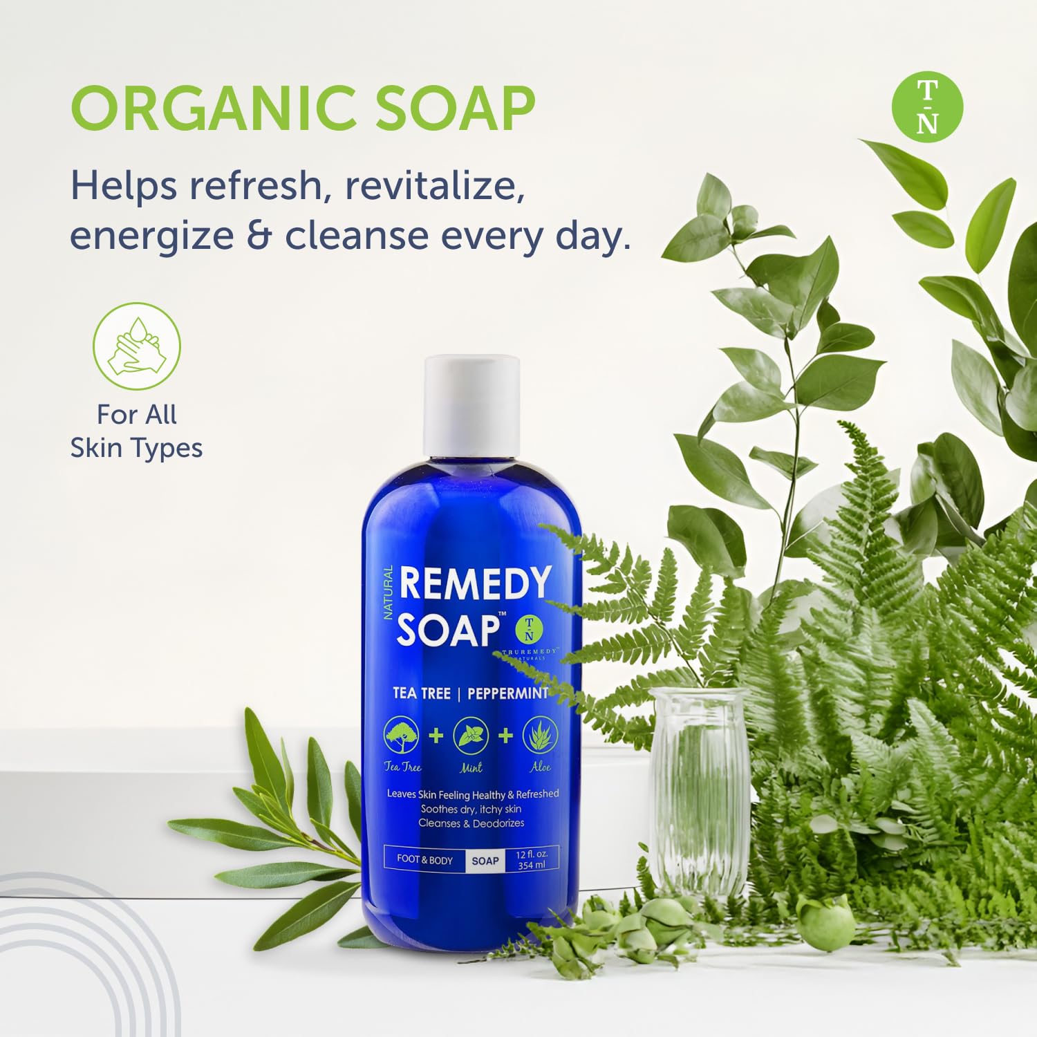 Truremedy Naturals tea tree body wash ingredient highlight