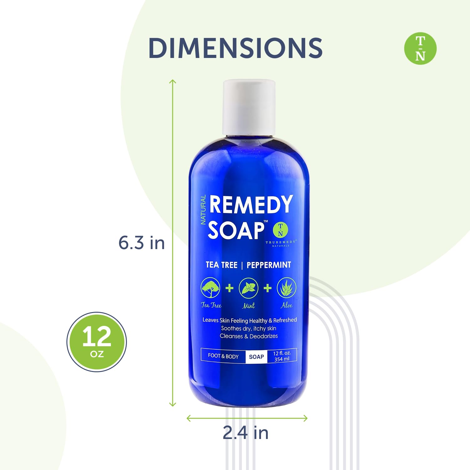 Truremedy Naturals 12 fluid ounce body wash for skin care