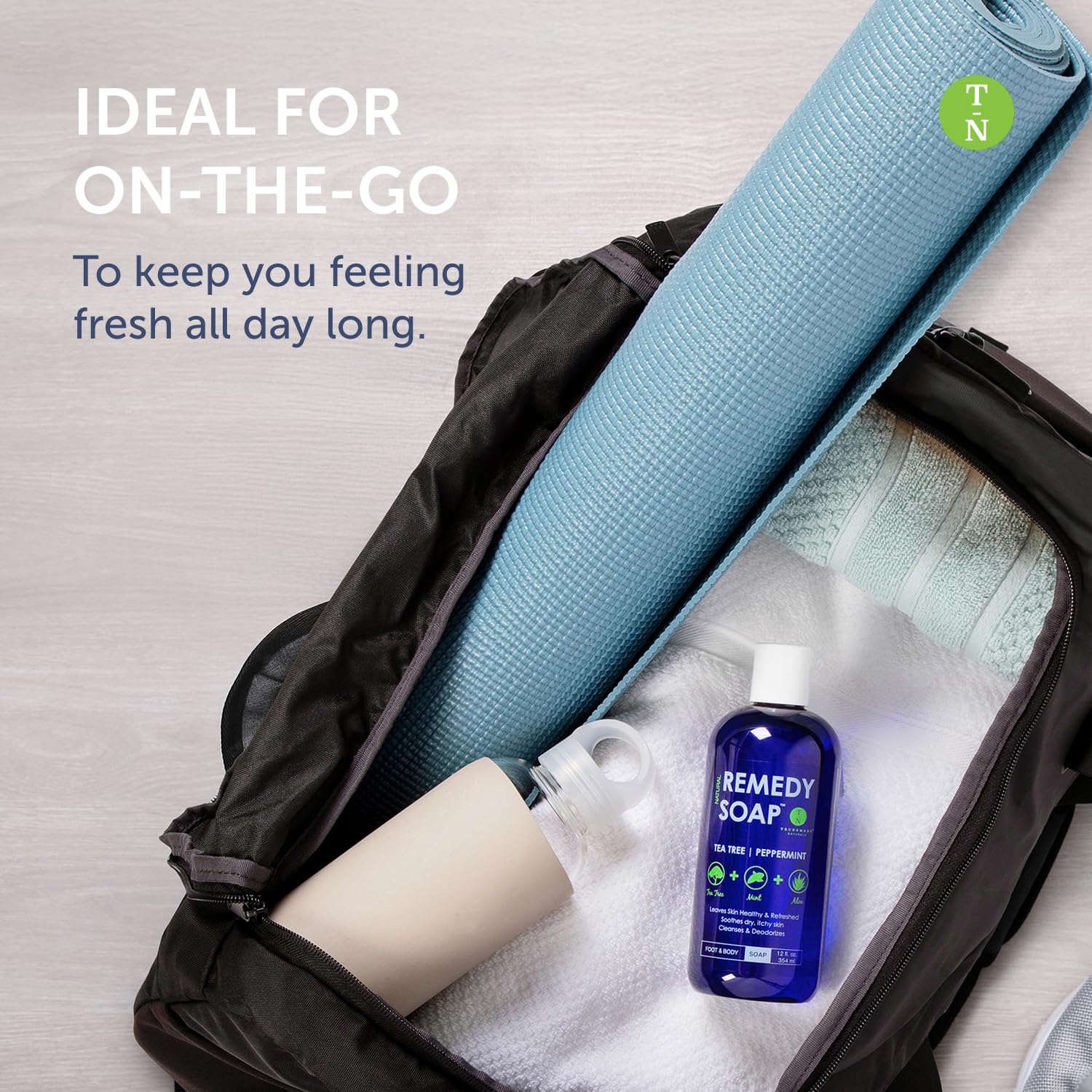 Truremedy Naturals body wash bottle showing label details