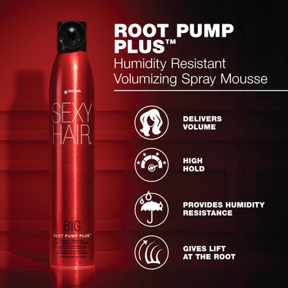 SexyHair high hold styling mousse canister for volume and root lift